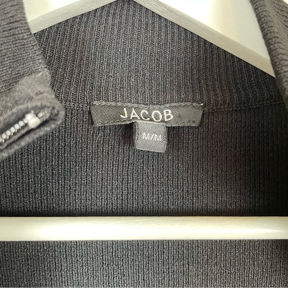 Jacob Mock Neck Long Sleeve Zip Up Sweater Size Medium - Picture 2 of 7